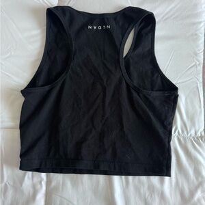 NVGTN Black Nylon-Spandex Top